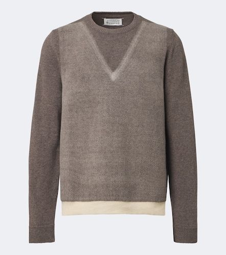 Pullover in lana vergine con stampa - Maison Margiela - Modalova