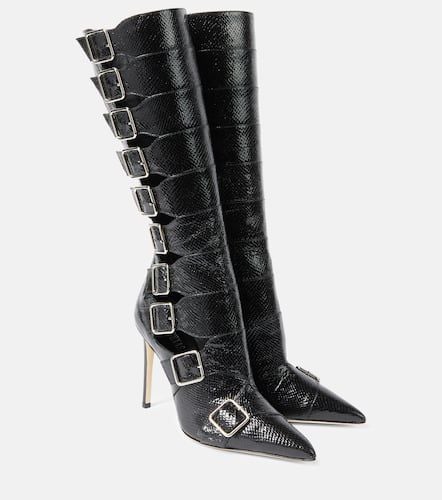 Tyra 105 snake-effect leather boots - Paris Texas - Modalova