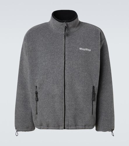 Sudadera de forro polar con logo - Miu Miu - Modalova