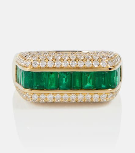 Empress 18kt gold ring with emeralds and diamonds - Rainbow K - Modalova