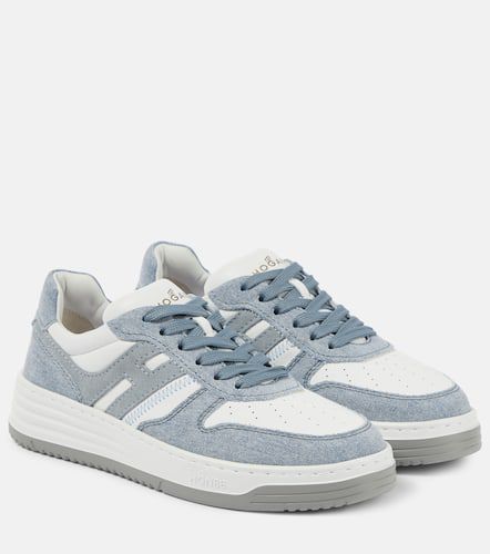 Sneakers H630 aus Leder mit Denim - Hogan - Modalova