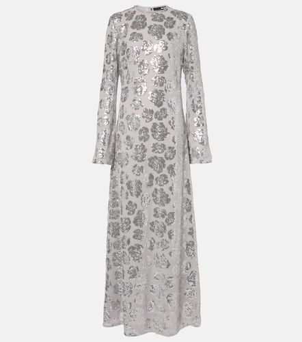 Floral sequined chiffon maxi dress - Rotate - Modalova