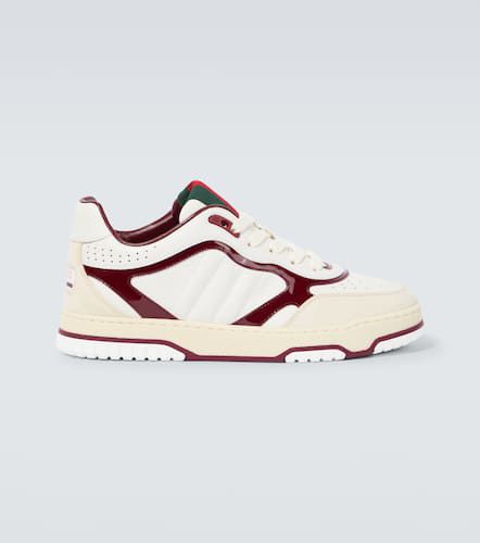 Re-Web suede-trimmed leather sneakers - Gucci - Modalova