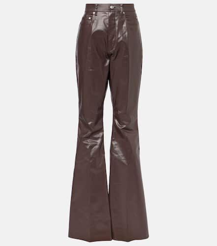 High-rise coated canvas straight pants - Rick Owens - Modalova