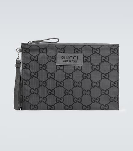 Gucci GG leather-trimmed pouch - Gucci - Modalova