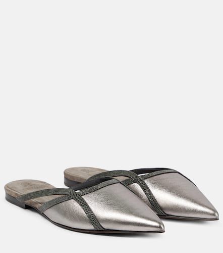 Leather mules - Brunello Cucinelli - Modalova