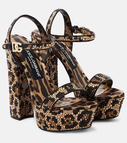 Crystal-embellished platform sandals - Dolce&Gabbana - Modalova