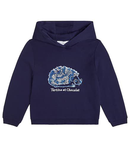 Embroidered cotton jersey hoodie - Tartine et Chocolat - Modalova