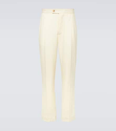 Pleated wool wide-leg pants - King & Tuckfield - Modalova