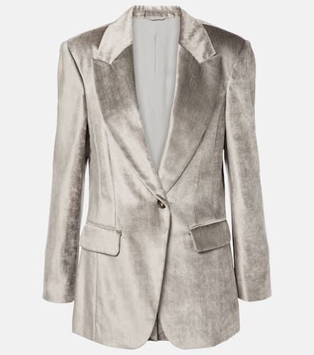 Cotton-blend velvet blazer - Brunello Cucinelli - Modalova