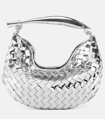 Borsa Sardine Small in pelle metallizzata - Bottega Veneta - Modalova