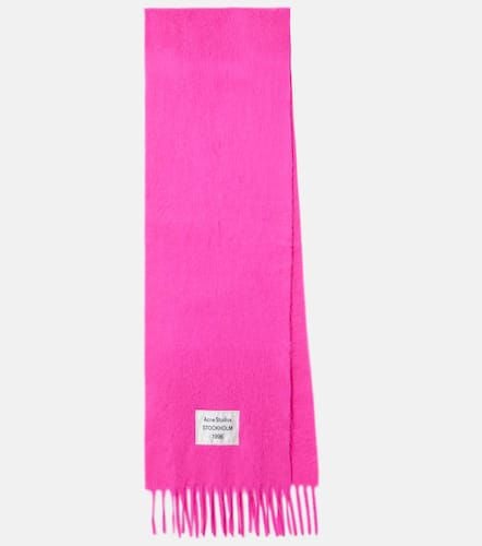 Acne Studios Logo wool-blend scarf - Acne Studios - Modalova