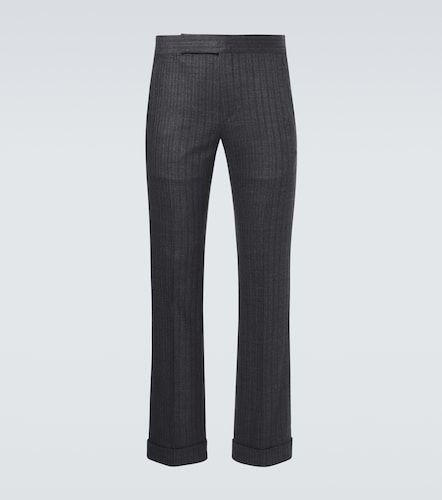 Herringbone wool straight pants - Tom Ford - Modalova