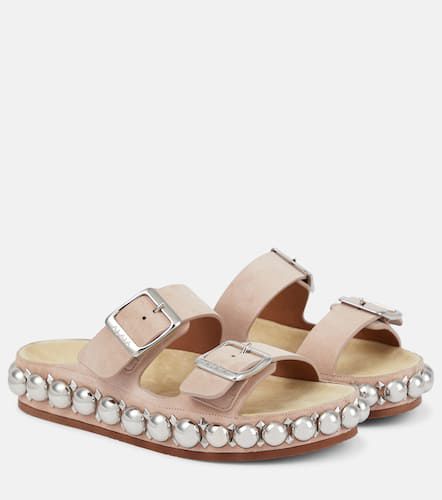 AlaÃ¯a Bombe embellished suede slides - Alaia - Modalova