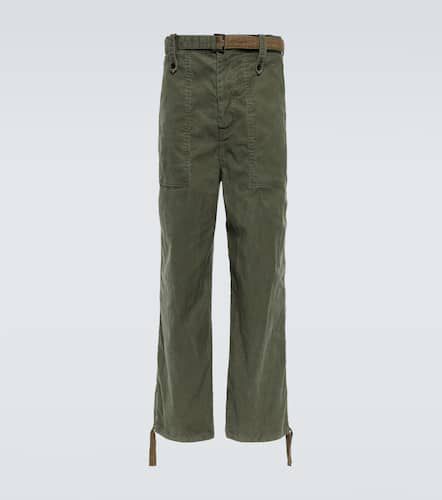Pantalones de algodón con cinturón - Sacai - Modalova