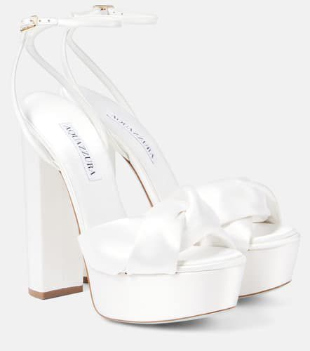 Bridal Olie 140 satin platform sandals - Aquazzura - Modalova