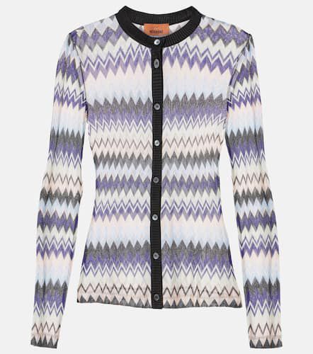 Cárdigan de punto metalizado en zigzag - Missoni - Modalova