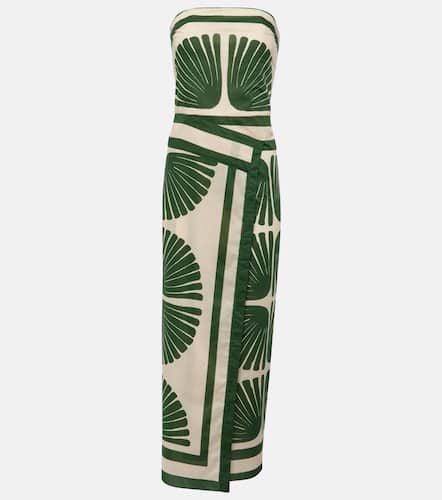 Printed strapless cotton maxi dress - Johanna Ortiz - Modalova