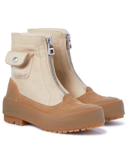 Duck suede-trimmed ankle boots - JW Anderson - Modalova