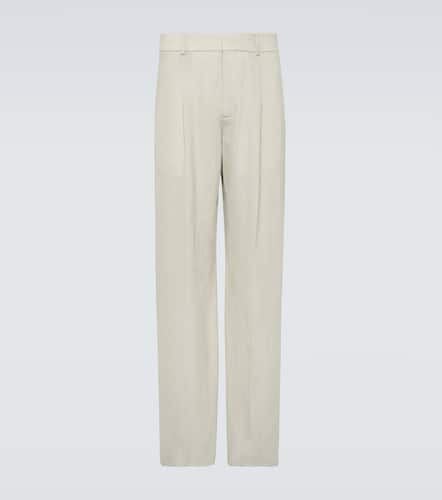 Wool and silk-blend mouliné wide-leg pants - Bottega Veneta - Modalova