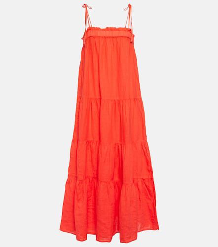 Charlie tiered linen maxi dress - Velvet - Modalova