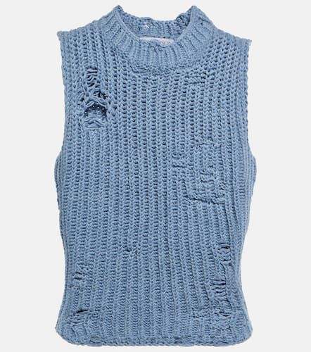 Distressed ribbed-knit sweater vest - JW Anderson - Modalova