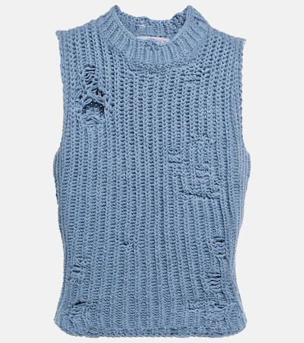 Gilet in maglia a coste distressed - JW Anderson - Modalova