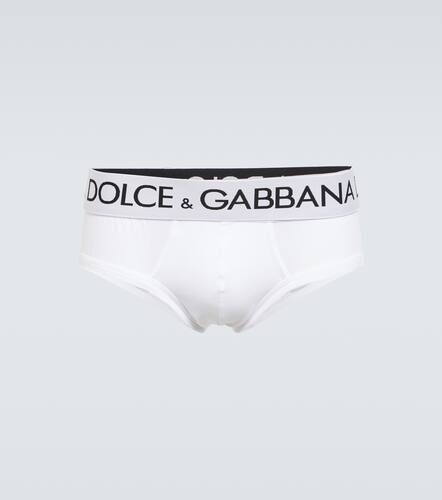 Slip in misto cotone con logo - Dolce&Gabbana - Modalova