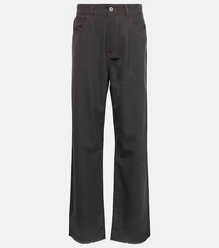 Mid-Rise-Hose aus Schurwolle - Miu Miu - Modalova