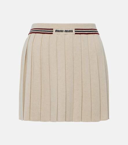 Miu Miu Pleated cashmere miniskirt - Miu Miu - Modalova