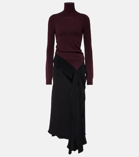 Tie-detail wool midi dress - Victoria Beckham - Modalova