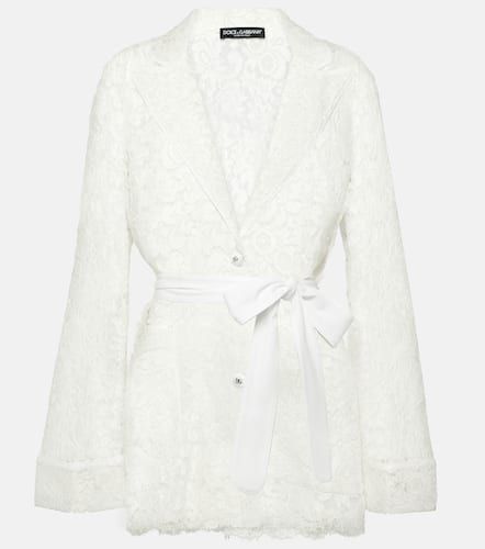Bow-detail lace jacket - Dolce&Gabbana - Modalova