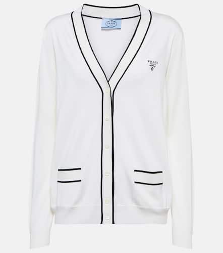 Prada Logo silk cardigan - Prada - Modalova