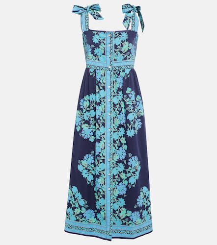 Floral-print cotton midi dress - Juliet Dunn - Modalova