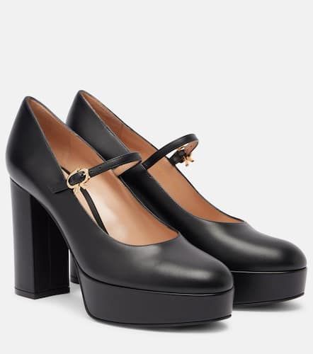 Leather platform Mary Jane pumps - Gianvito Rossi - Modalova