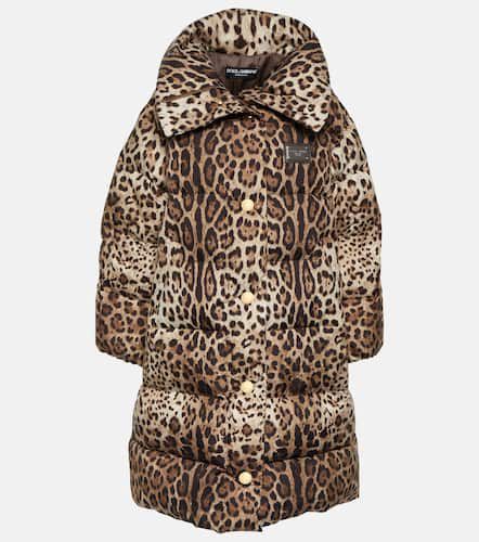 Leopard-print puffer coat - Dolce&Gabbana - Modalova