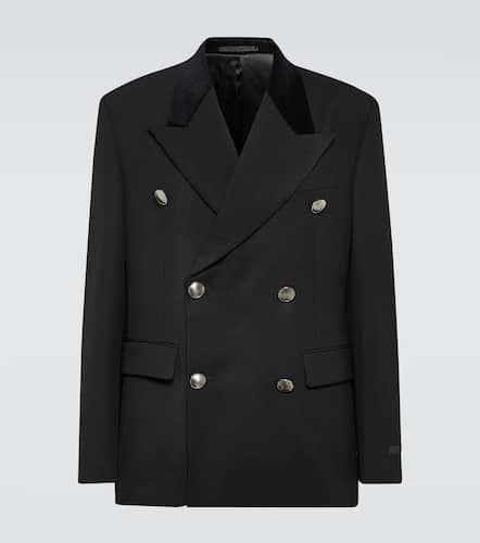 Double-breasted virgin wool suit jacket - Prada - Modalova