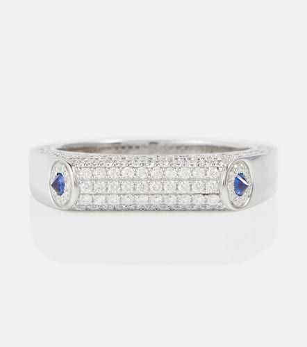 Ring Grace aus 14kt Weiß mit Diamanten und Saphiren - Rainbow K - Modalova