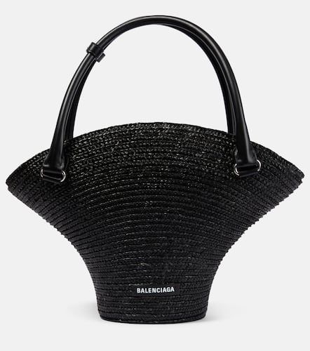 Beach Bag Medium raffia tote bag - Balenciaga - Modalova