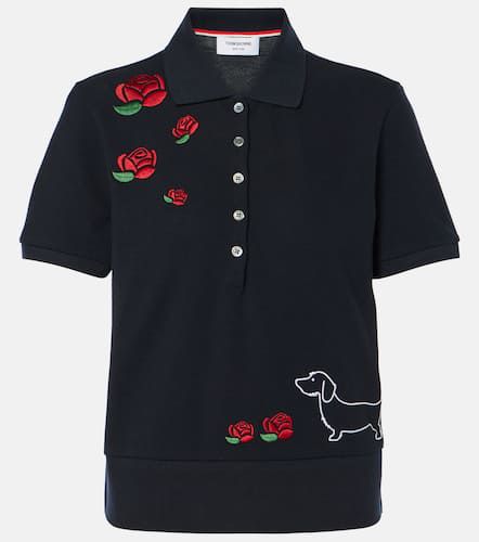 Besticktes Polohemd aus Piqué - Thom Browne - Modalova