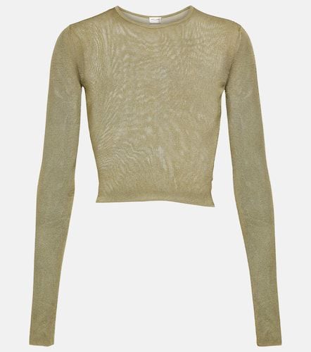 Saint Laurent Ribbed-knit crop top - Saint Laurent - Modalova