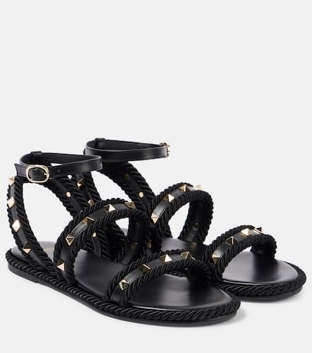 Sandalen Rockstud Torchon mit Leder - Valentino Garavani - Modalova