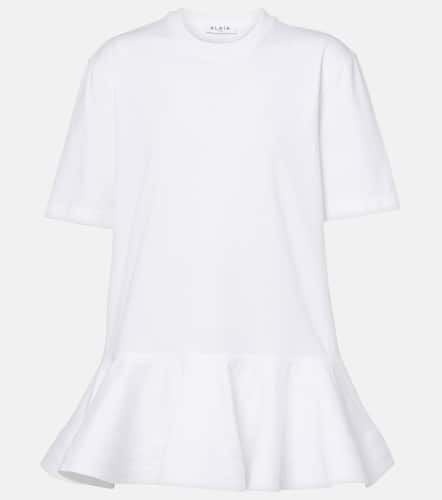 AlaÃ¯a Peplum cotton jersey T-shirt - Alaia - Modalova