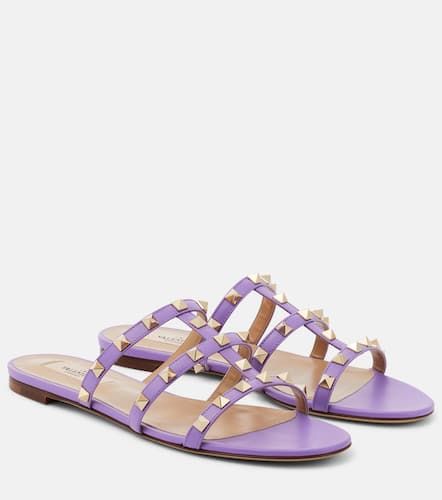 Sandalen Rockstud aus Leder - Valentino Garavani - Modalova