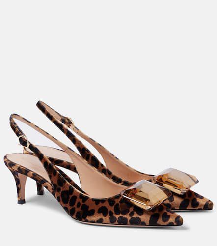 Bedruckte Slingback-Pumps Jaipur 55 aus Samt - Gianvito Rossi - Modalova