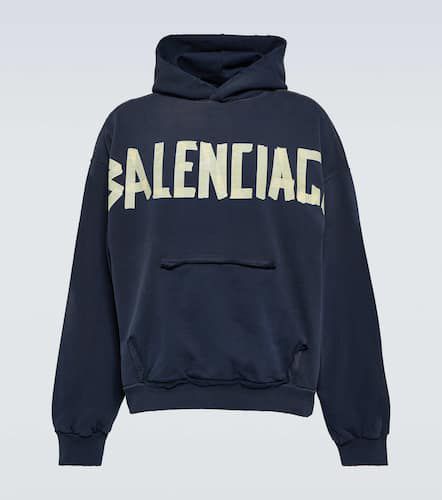 Felpa Tape in jersey di cotone con logo - Balenciaga - Modalova