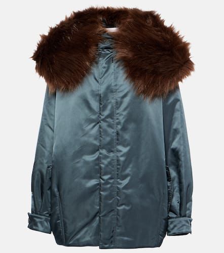 Alaïa Bomberjacke aus Nylon mit Faux Fur - Alaia - Modalova