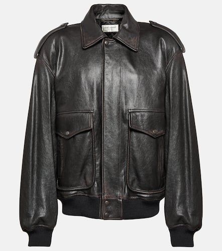 Giacca blouson in pelle - Saint Laurent - Modalova