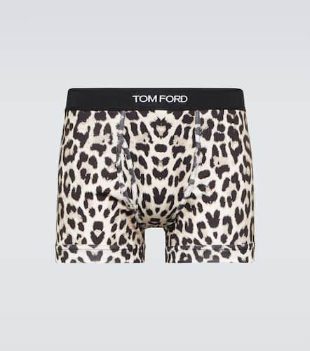 Leopard-print cotton-blend boxer briefs - Tom Ford - Modalova