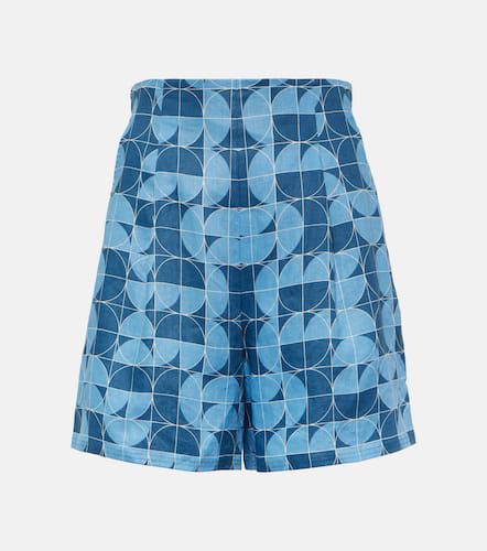 Shorts Okra de lino estampados - Max Mara - Modalova